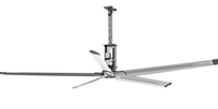 12 Ft. Altra Air Sailfin (HVLS) High Volume Low Speed Industrial Ceiling Fan (1 Hp, 230/460V, 3 Ph, 70,424 CFM, Var. Speed)